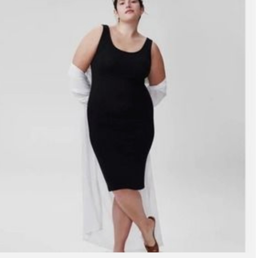 Universal Standard Black Midi Dress